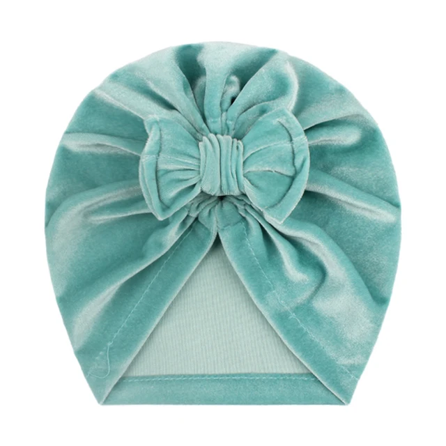 Solid Baby Cotton Beanies Cute Bear Ear Bowknot Turban Hats Sweet Soft 0-4T Elastic Caps For Newborn Baby Boy Girls Headwraps 04