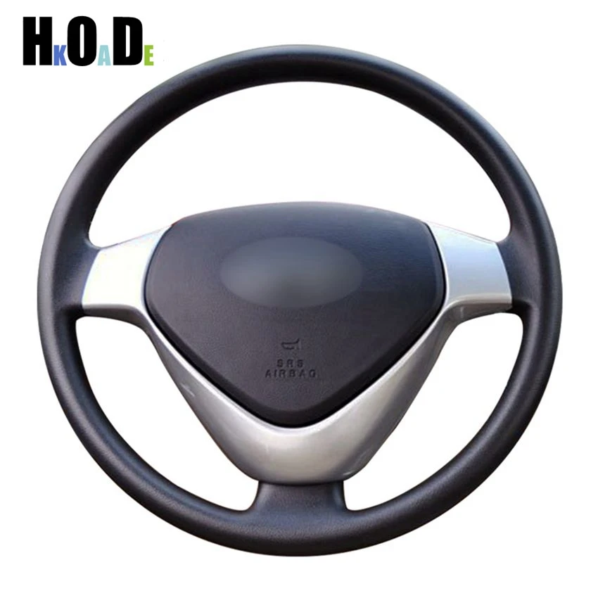 

DIY черный чехол из натуральной кожи на руль ручной работы чехол рулевого колеса автомобиля для Chery Rely V5 автомобильные аксессуары