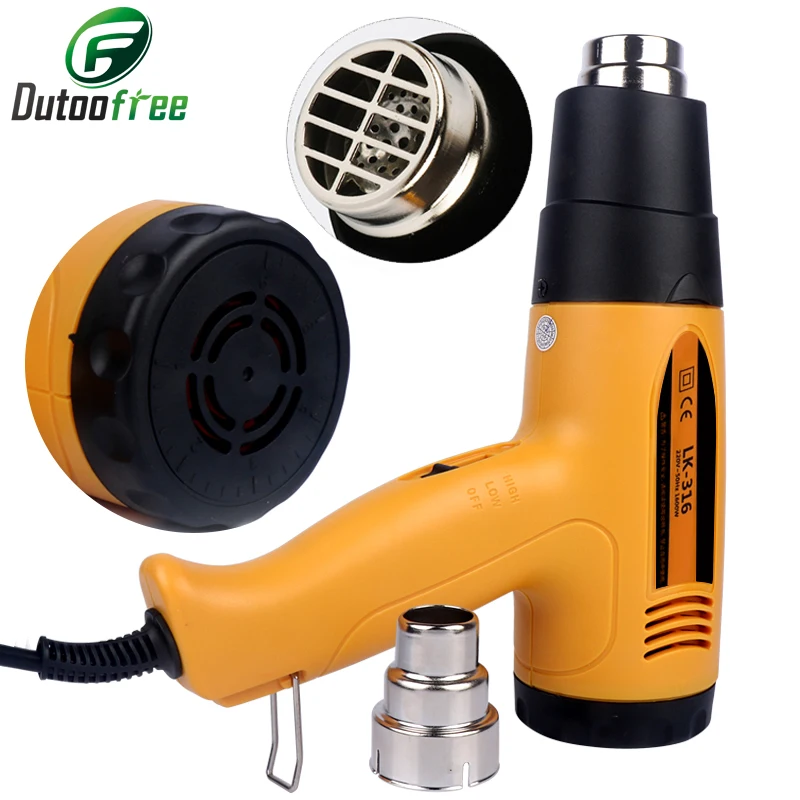 220v Industrial Hot Air Gun Temperature Controlled Heat Blower Electric