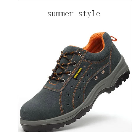 Мужские вентиляционные рабочие ботинки, защитные боты со стальным башмаком, стальная подошва, анти-разбивающиеся боты, непромокаемые ботинки - Цвет: summer style