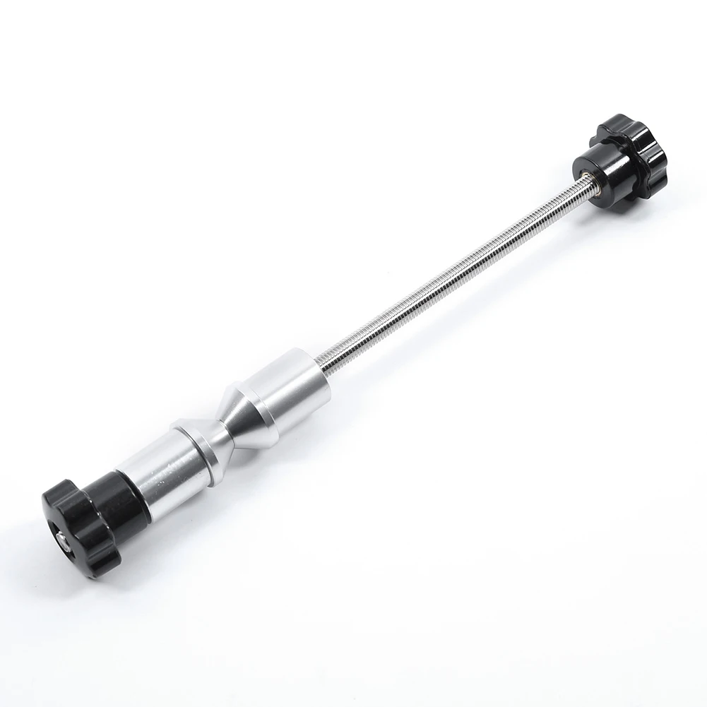 80/5000 250mm-Bike колеса ремонт Центровочный стенд на платформе со шнуровкой механический инструмент Вал адаптер - Цвет: Черный