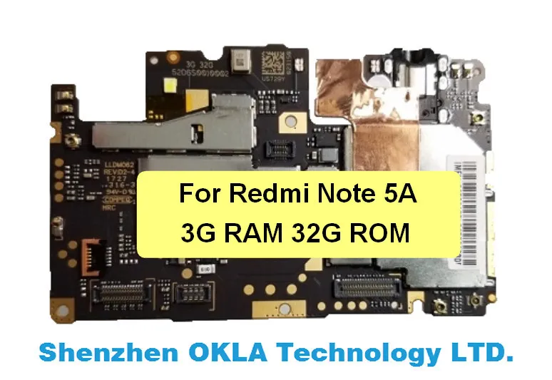 1 шт. для Xiaomi Redmi Примечание 5A Note5A 3g ram 32G rom Материнская плата замена используется