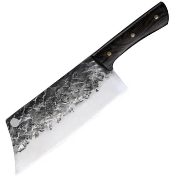 

Hand Forged Boning Meat Cleaver Handmade Hammered Slicing Knife Professional Chef Cooking Cutlery 5Cr15 Kitchen Accessories Tool