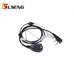 2-Pin 2-Wire Earpiece Surveillance Kit Compatible with BTECH, Retevis, Kenwood, Arcshell AR-5 Walkie Talkie Radio with Big PTT