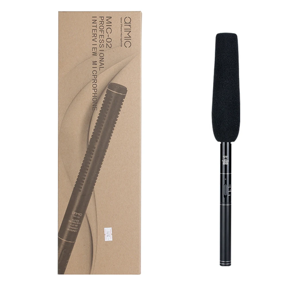 Professional Reporter Interview Unidirectional System Condenser Microphone for DSLR Camcorders Video Cameras