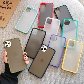 

For iPhone 11 Case Contrast Color Matte Hard PC Phone Case For iPhone 11 Pro Max X XR XS Max SE 2020 7 8 Plus 6 6S Silicon Coque