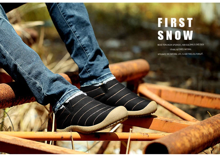 Men Boots Waterproof Winter Men's shoes Size 38-46 Warm Plush Snow Boots Non-slip Rain boots Casual Ankle Boots Men Booties