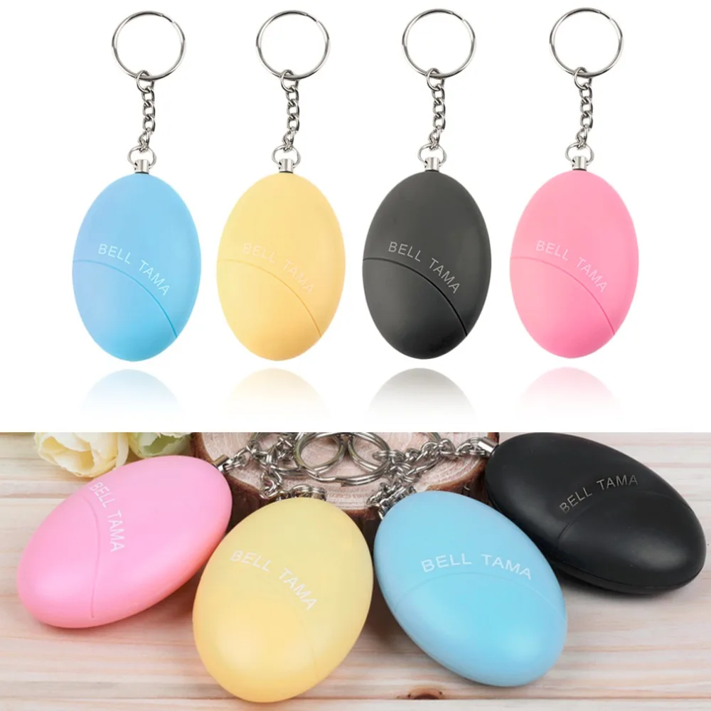 

Self Defense Keychain Alarm Egg Shape Girl Women Anti-Attack Anti-Rape Security Protect Alert Personal Safety Scream Loud