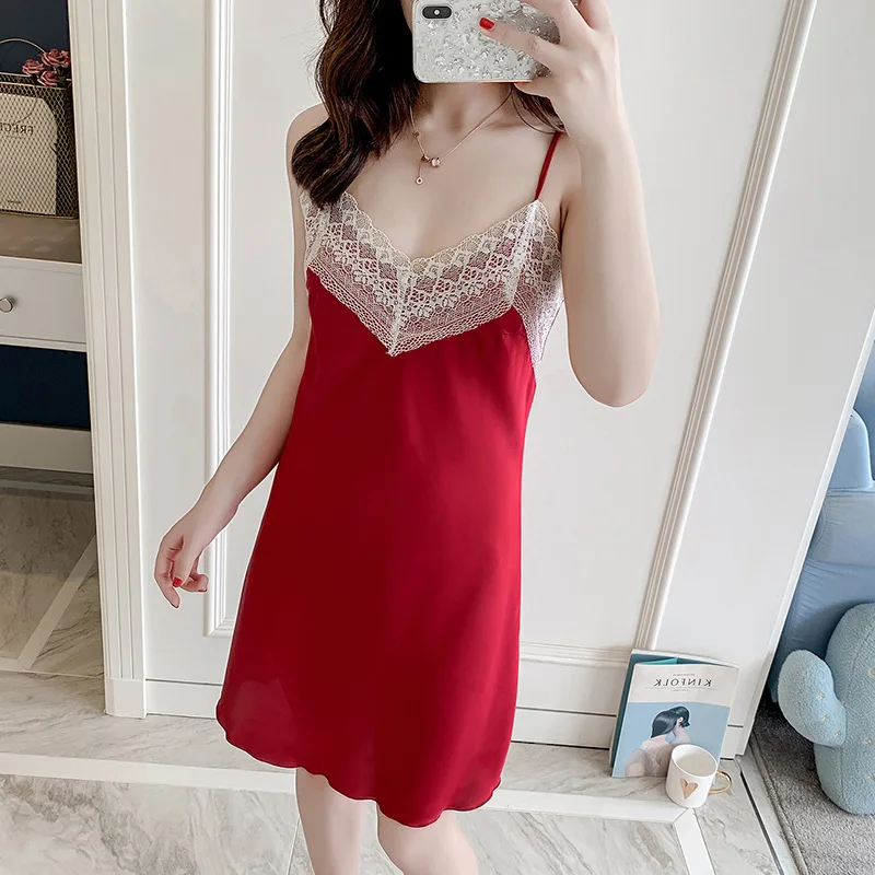 

New Sexy Women Silky Sleep Robe Strap Top Sleepwear Nightdress Lady Home Wear Nightgown Bath Gown Sleepshirts Bathrobe M-XL