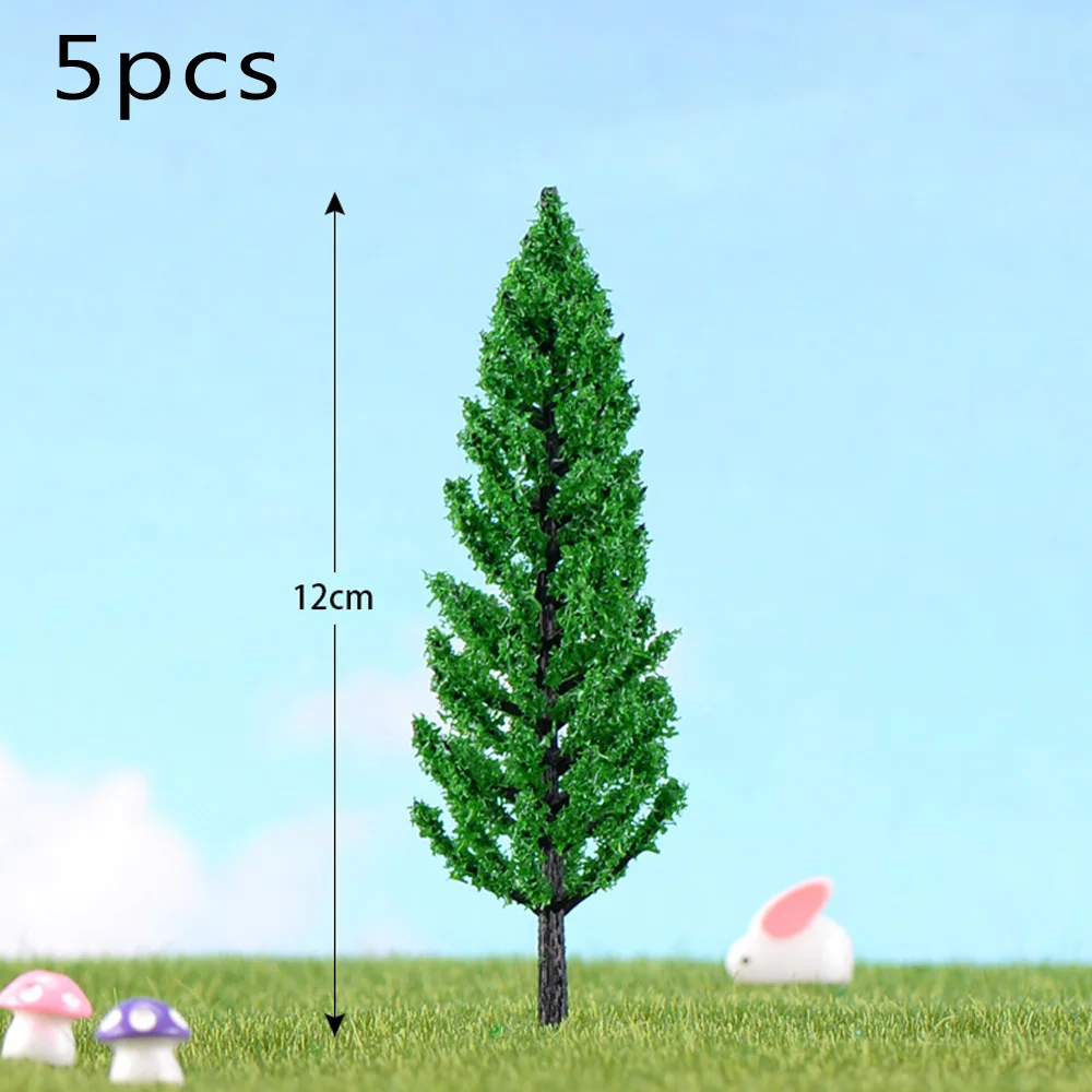

5pcs Plastic Miniature Model Trees For Building Trains Railroad Layout Scenery Landscape Accessories Toys For Kids
