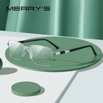 

MERRYS DESIGN Men Titanium Alloy Glasses Frame Fashion Male Business Style Ultralight Eye Myopia Prescription Eyeglasses S2189
