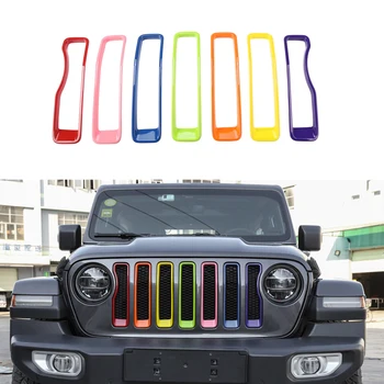 

for 2018 Jeep Wrangler JL Car Front Insert Grilles Decoration Cover Auto Protection Grill Inserts for Jeep Wrangler Accessories