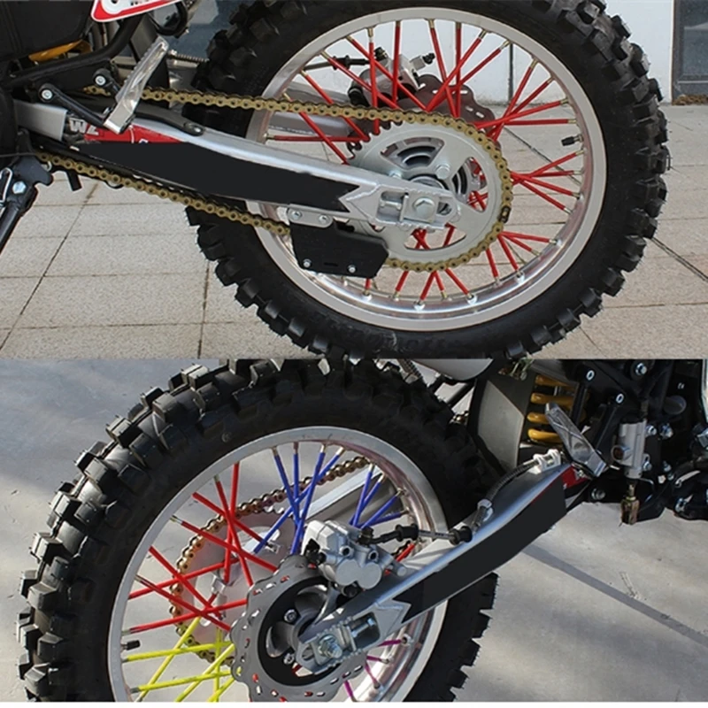 72Pcs/set Wheel Spoke Covers Wraps Rims Skins Protector Mountain Bike Motorcycle Fashion Decoration Motocross Decor