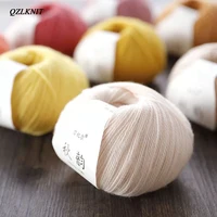 QZLKNIT 50g/ball 75%Merino wool yarn Autumn/winter Soft medium-fine wool yarn DIY Hand knitted Crochet Baby clothes Yarn 1
