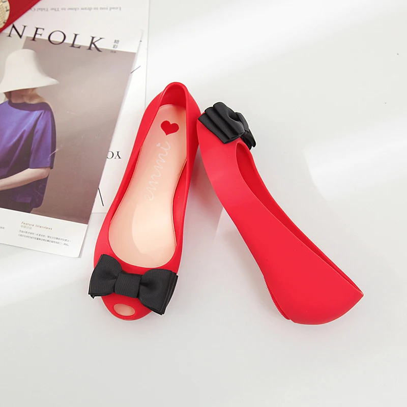 Alpargatas planas con nudo mariposa para mujer embarazada, zapatos de gelatina suaves y antideslizantes, zapatos de marca con abierta - AliExpress Calzado