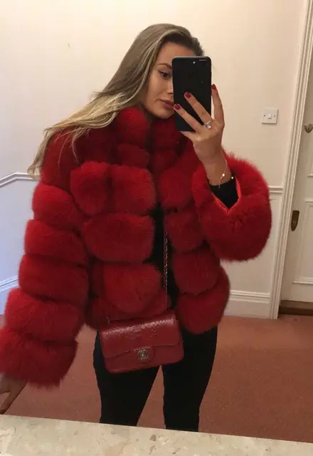 Fake Fox Fur Coat Luxury Women Faux Fur 