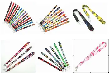 

100Pcs mixed cartoon anime Neck Strap Lanyards Badge Holder Rope Pendant Key Chain Accessories RT-05