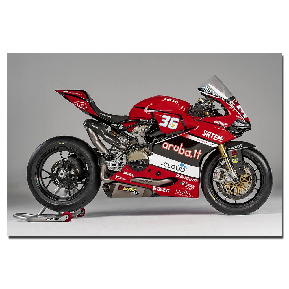 Мотоцикл Ducati Panigale R постер настенные художественные картины для гостиной холст
