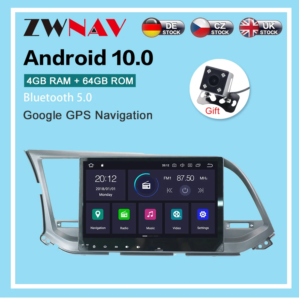 

For Hyundai Elantra Android Radio 2016-2018 Car Multimedia Player GPS Navigation Car DVD Player Head Unit Auto Audio Carplay DSP