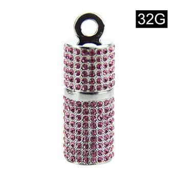 

Plug & Play USB2.0 Flash Drive Zinc Alloy Cylindrical Lipstick Shape Pendrive High Speed USB Memory Stick Pen Drive