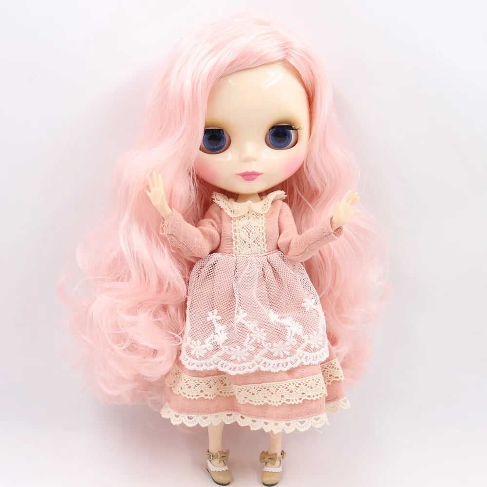 Ледяной обнаженный завод Blyth кукла серии No. BL1017/2352 розовый смешанные волосы белая кожа 1/6 суставное тело Neo BJD