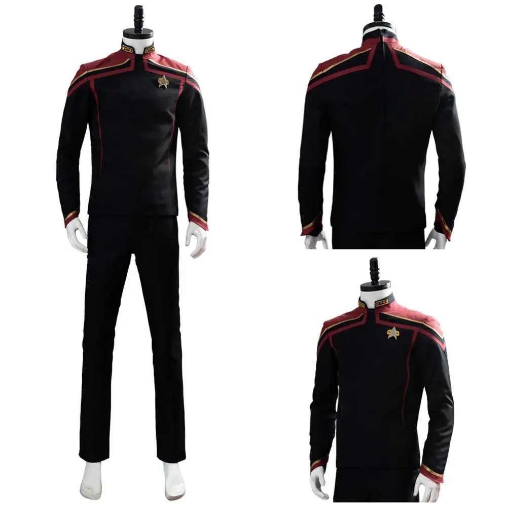 Star Cosplay Trek Jean-Luc Picard Costume Uniform Outfit Full Suit Halloween Carnival Costumes Custom | Тематическая одежда и
