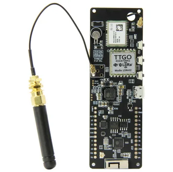 TTGO t-луч 433 МГц/868 МГц/915 МГц ESP32 WiFi беспроводной Bluetooth модуль ESP32 gps NEO-M8N SMA LORA 32 18650 Держатель батареи - Цвет: 433MHZ