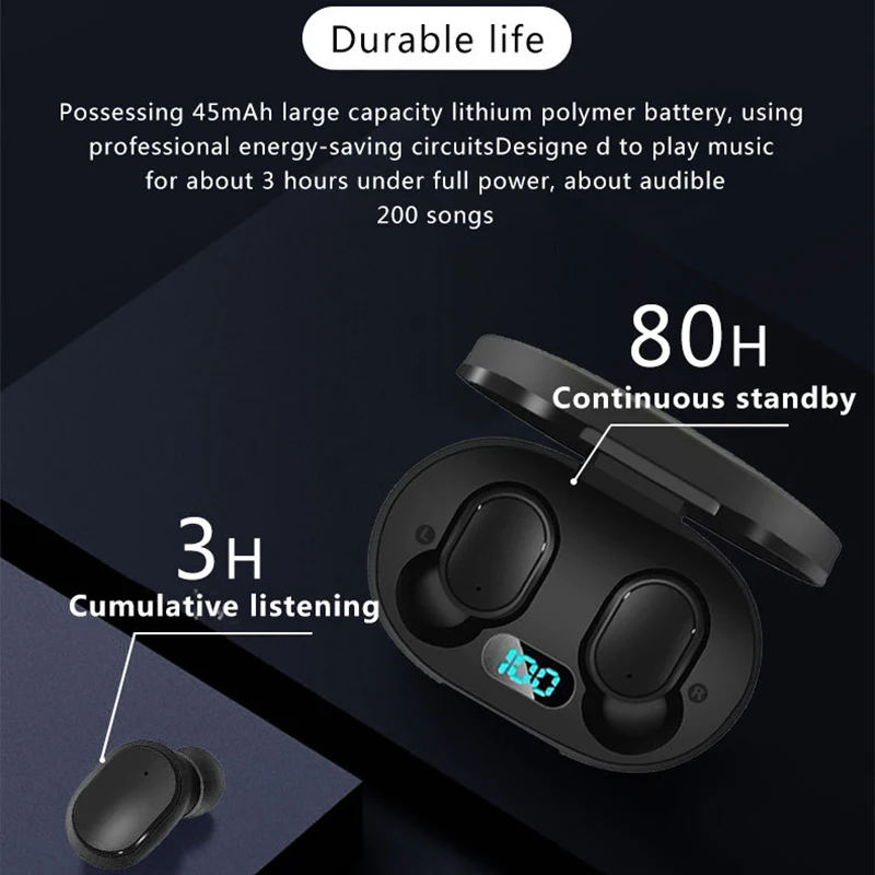 TWS Wireless Bluetooth 5 0 A6L Earphone Sport Gaming Wireless Bluetooth Headset Airbuds With Mic Earphones Earbuds for Xiaomi