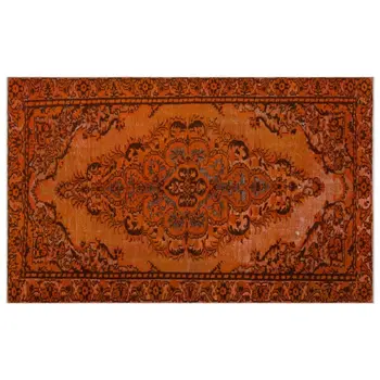 

Handmade Orange Vintage Turkish Carved Area Rug 170x280 Cm-5'7''X9'2''