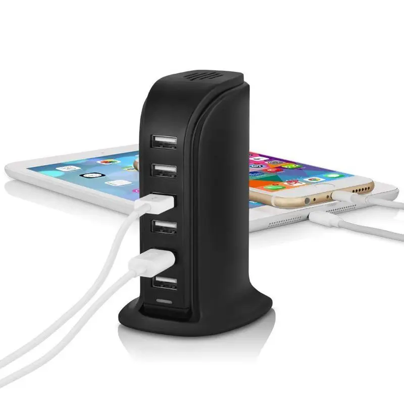 Мульти USB Зарядное устройство, 30W 6-Порты и разъёмы зарядка через usb паяльная станция для iPhone X/XS/XR MAX/8/7 Plus/6 Plus/6 S Plus 5S iPad Pro Air Mini samsung Galaxy