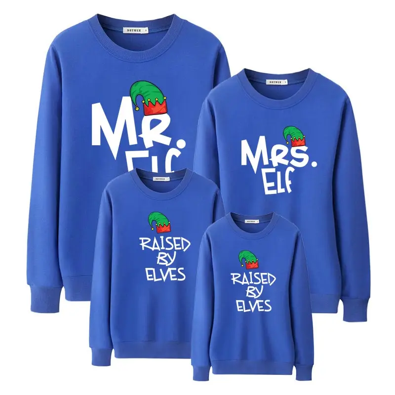 Mr Mrs elf/свитшоты для всей семьи для папы, сына, мамы и дочки, Одинаковая одежда для папы, мамы и меня, одежда для мамы и ребенка - Цвет: color 4