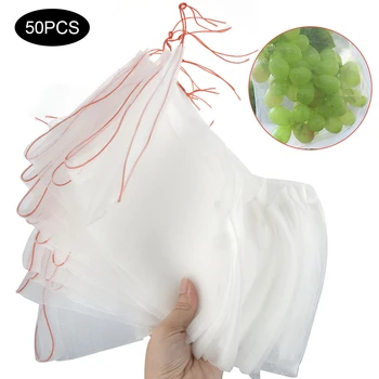 

50pcs Flower Seed Vegetable Protection Anti Insect Mosquito Bug Bags Reusable Garden Fruit Barrier Cover Bags