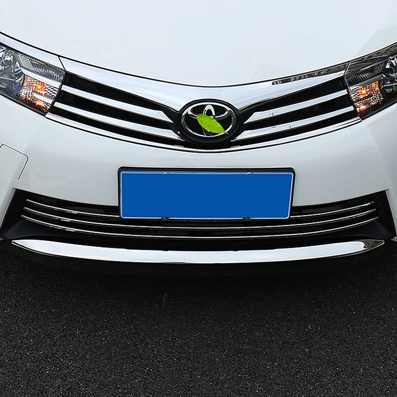 Карманго для Toyota Corolla- автомобильный Передний Бампер Защитный чехол для крыла накладка рамка наклейка хромированная накладка внешние аксессуары