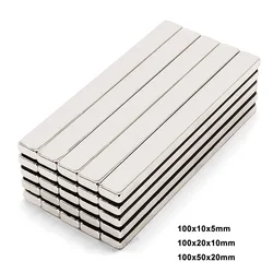 1pcs 100mm x 10/20/50mm Rectangle Neodymium Magnets Rare Earth Magnet Block Strong Craft Magnets Permanent Magnet N35