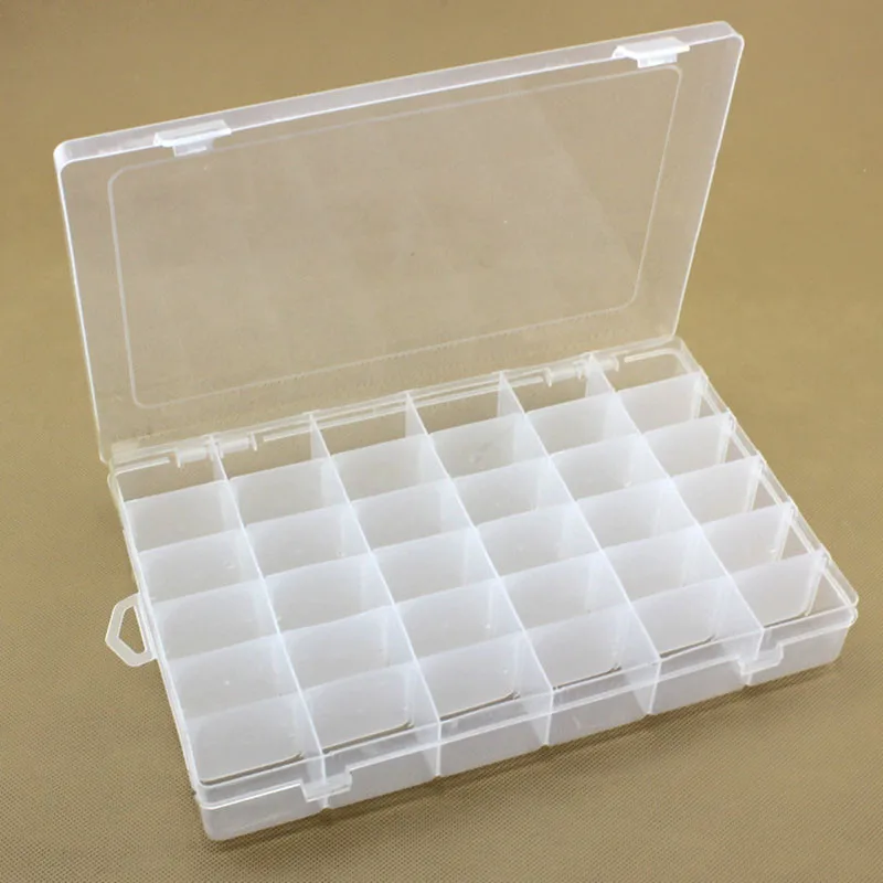 

36 Grids Plastic Embroidery Floss Cross Stitch Organizer Storage Box For Storage Holder Household Plastic Transparent with Cover