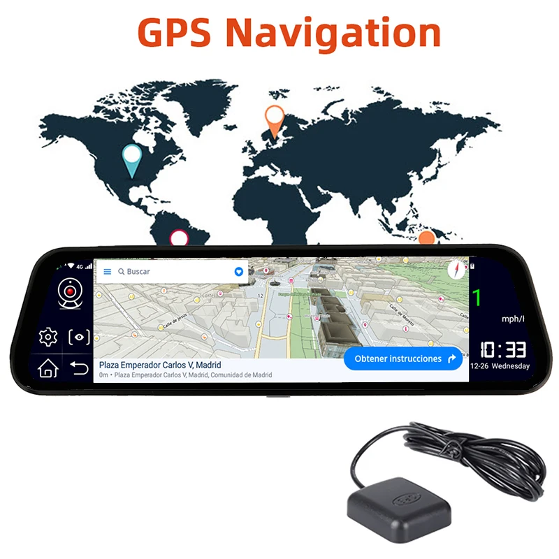 Tanie Bluavido 4G ADAS Android DVR 7 \