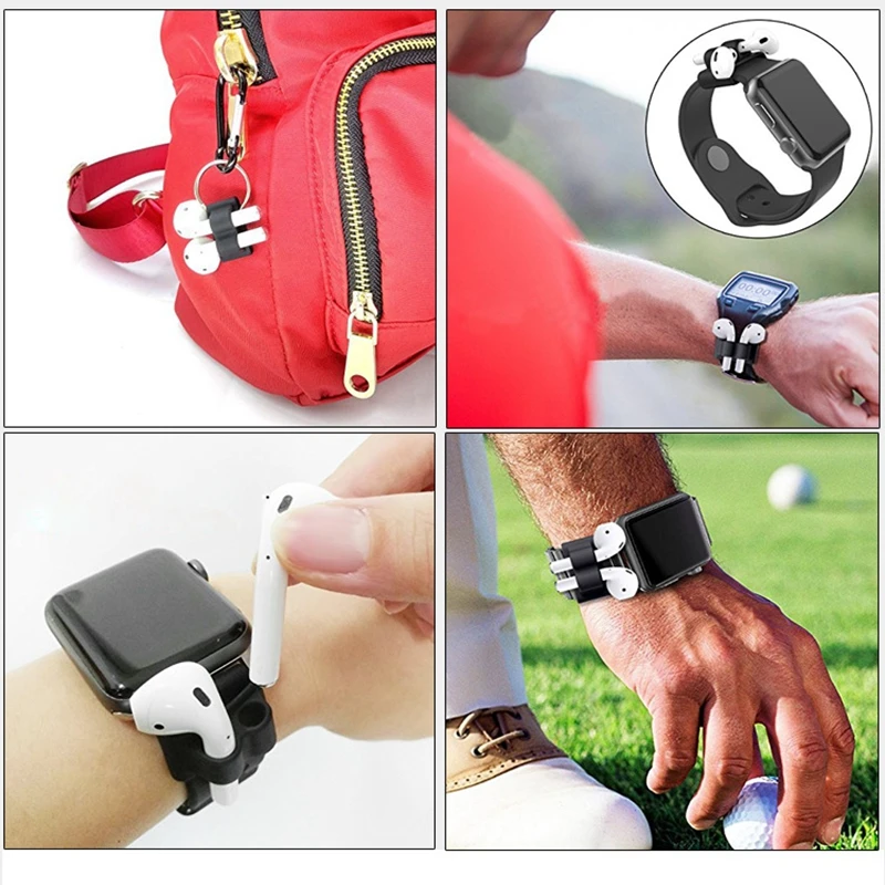 

Fviyi Silicone Earphone Cover for AirPods Headphone Case Protection Case Stand Wireless tws Headset for xiaomi smart watch