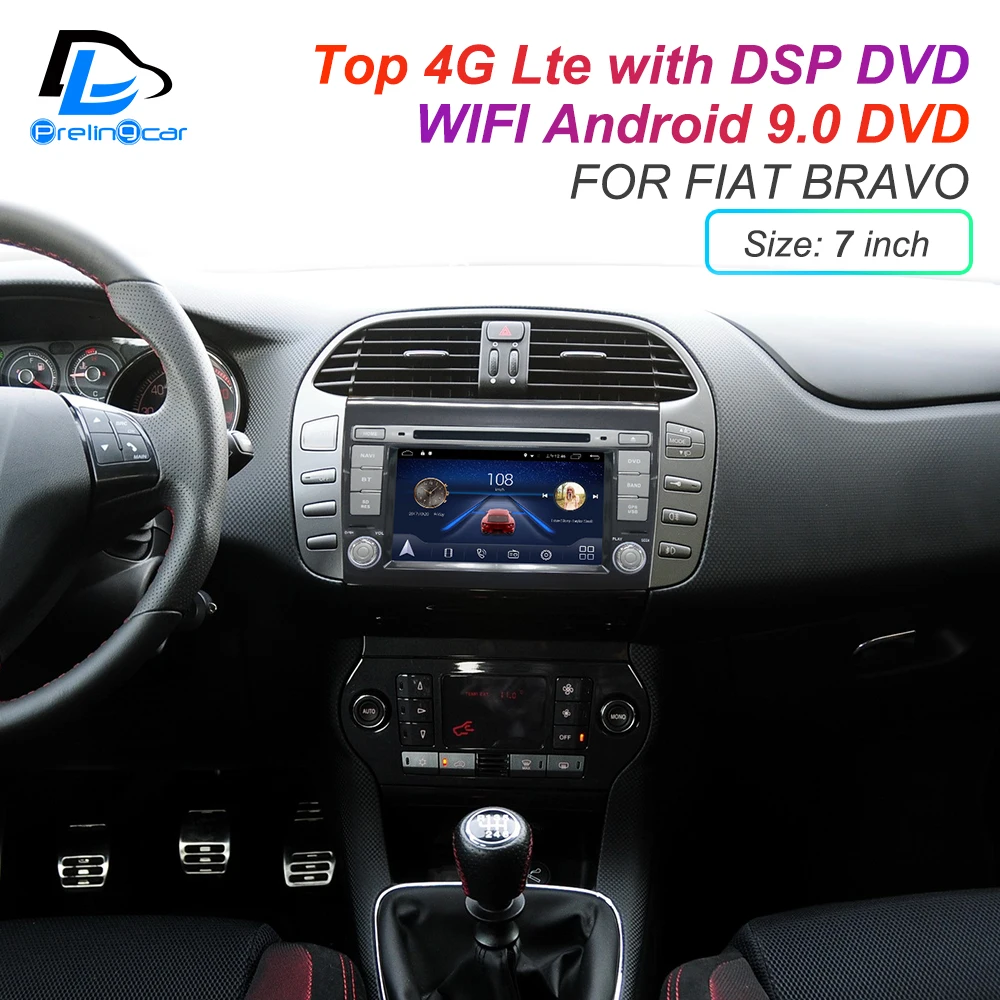 4G Lte Android 9.0 GPS multimedia navigation system For FIAT Bravo car dvd player pillow headrest radio | Автомобили и мотоциклы