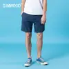 SIMWOOD 2022 summer new  Enzyme Washed shorts men classical knee length solid color pants high quality plus size shorts SJ130359 ► Photo 2/6