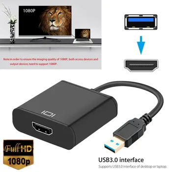 

New USB 3.0 to HD 1080P HDMI Audio Video Adapter Cable Converter for PC Laptop HDTV Universal Support System Windows 7 8 10