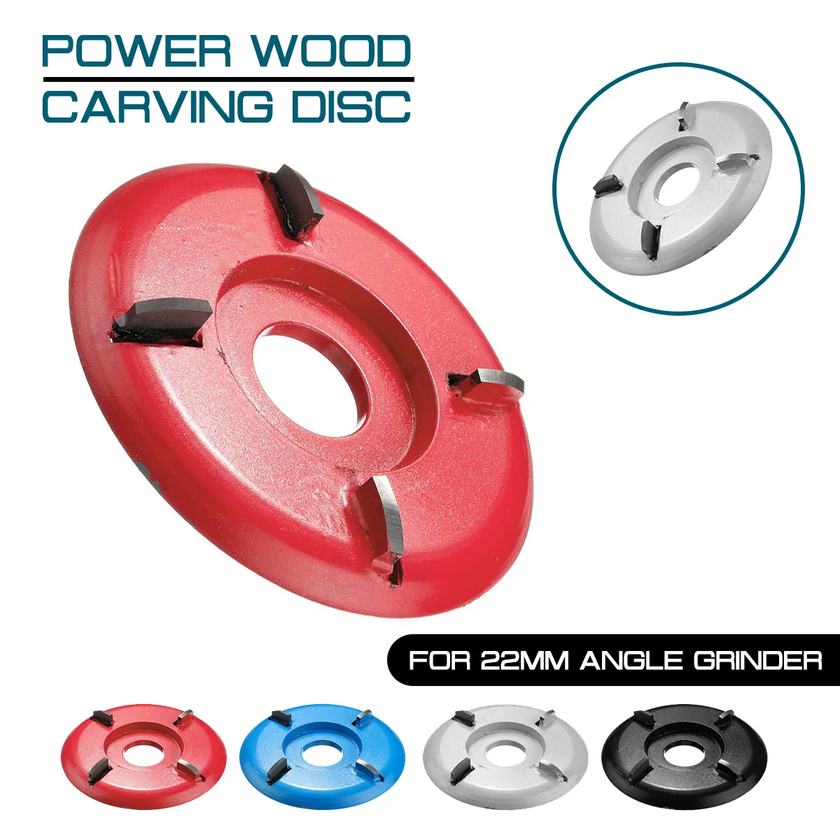 90MM H22 Power Wood Carving Disc Milling Cutter For 22MM Angle Grinder Tool Four-tooth Arc Woodworking Turbo Plane | Инструменты