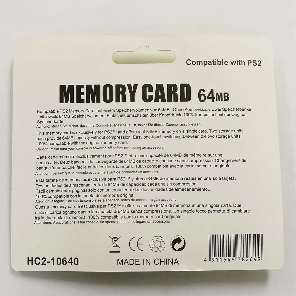 Memory Card For Sony Playstation 2 8MB-256MB 10pcs