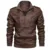 men's leather jacket PU leather hooded jacket warm baseball jacket Euro Size coat 10