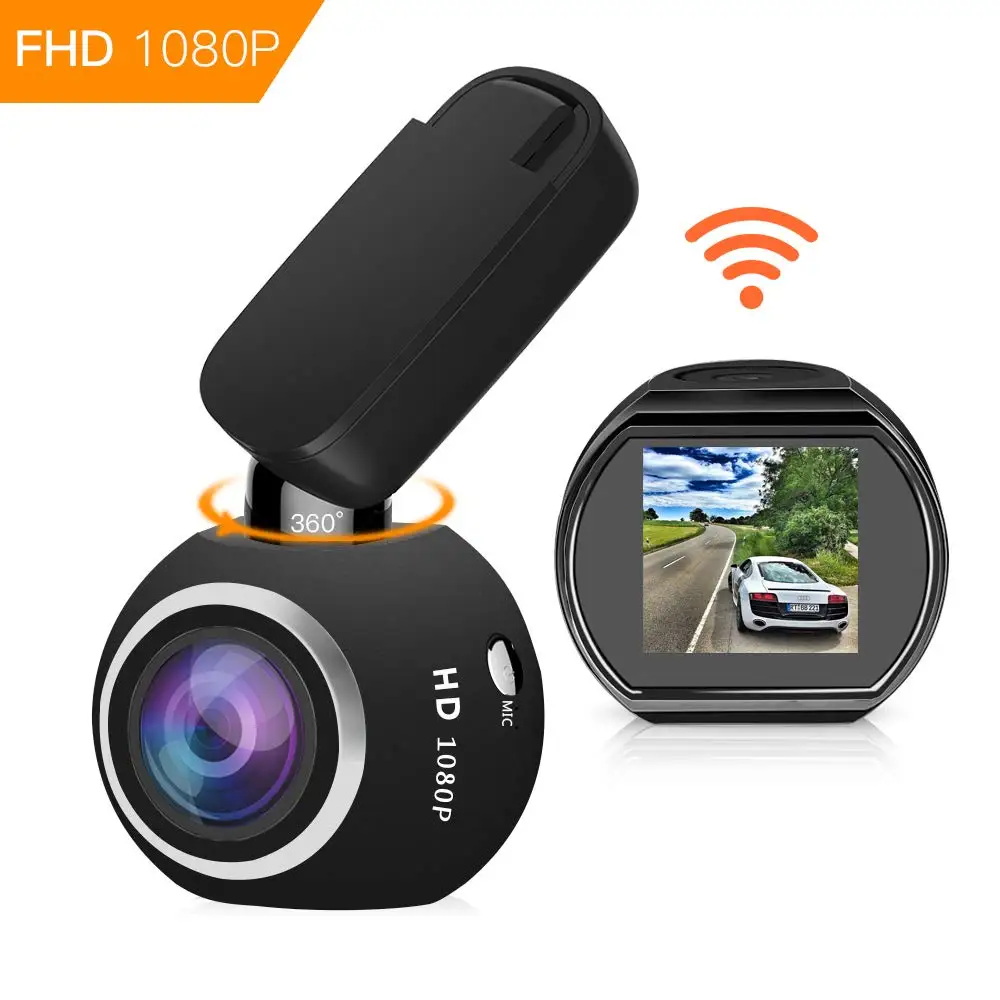 Автомобильный мини видеорегистратор Wifi GPS Full HD 1080P видеокамера циклическая