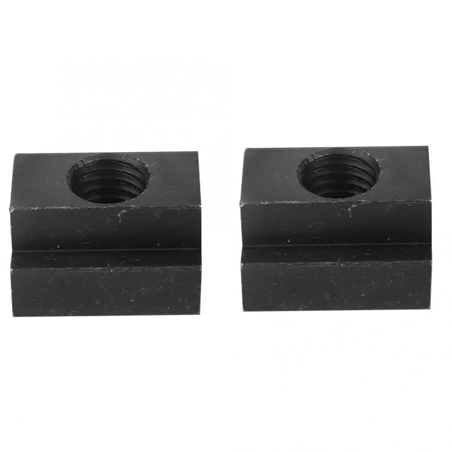 

2Pcs/set T-Slot Nut Black Oxide Grade 8.8 Carbon Steel T-Nut Tapped Through M18 Thread