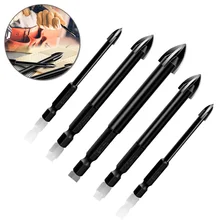 

1 Pcs Drill Bits Cross Hex Tile Drill Glass Ceramic Concrete Hole Opener Triangle Drill Bits 4/5/6/8/10/12 Mm Glass Drill