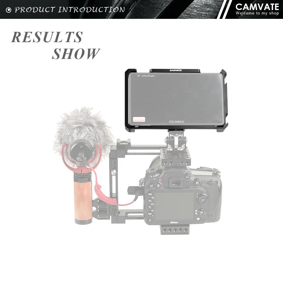 Director's Monitor Cage Bracket With Shoe Mount & ARRI Locating Pins Exclusively