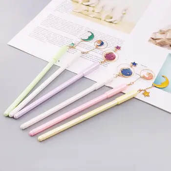 

3pcs/set 0.5mm Sky Star Moon Pendant Gel Pen Kawaii School Office Stationery Black Ink Pen Random Color