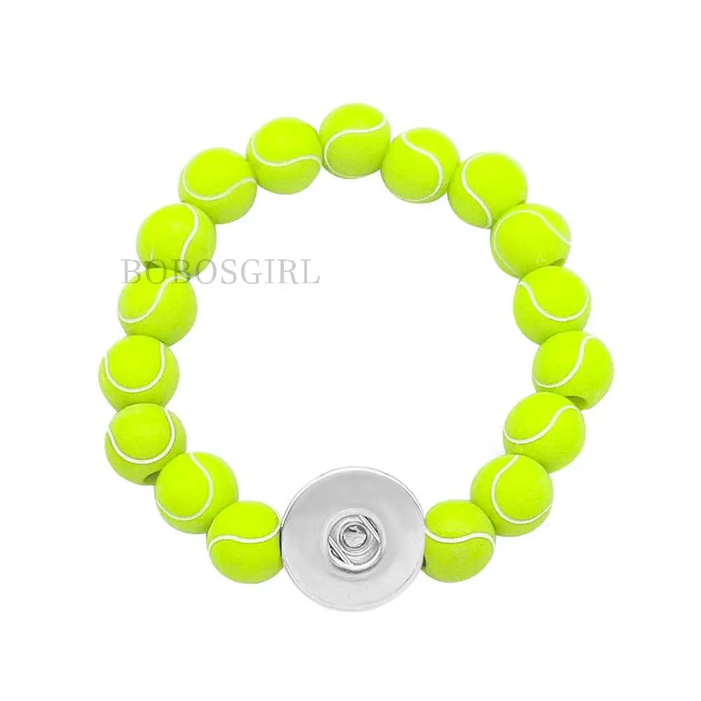 Cube Initial 4 mm Stretch Ball Bracelet, 6.25