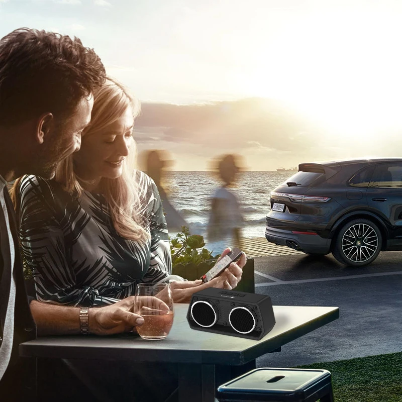 Newrixing Bluetooth динамик водонепроницаемый беспроводной стерео портативный динамик